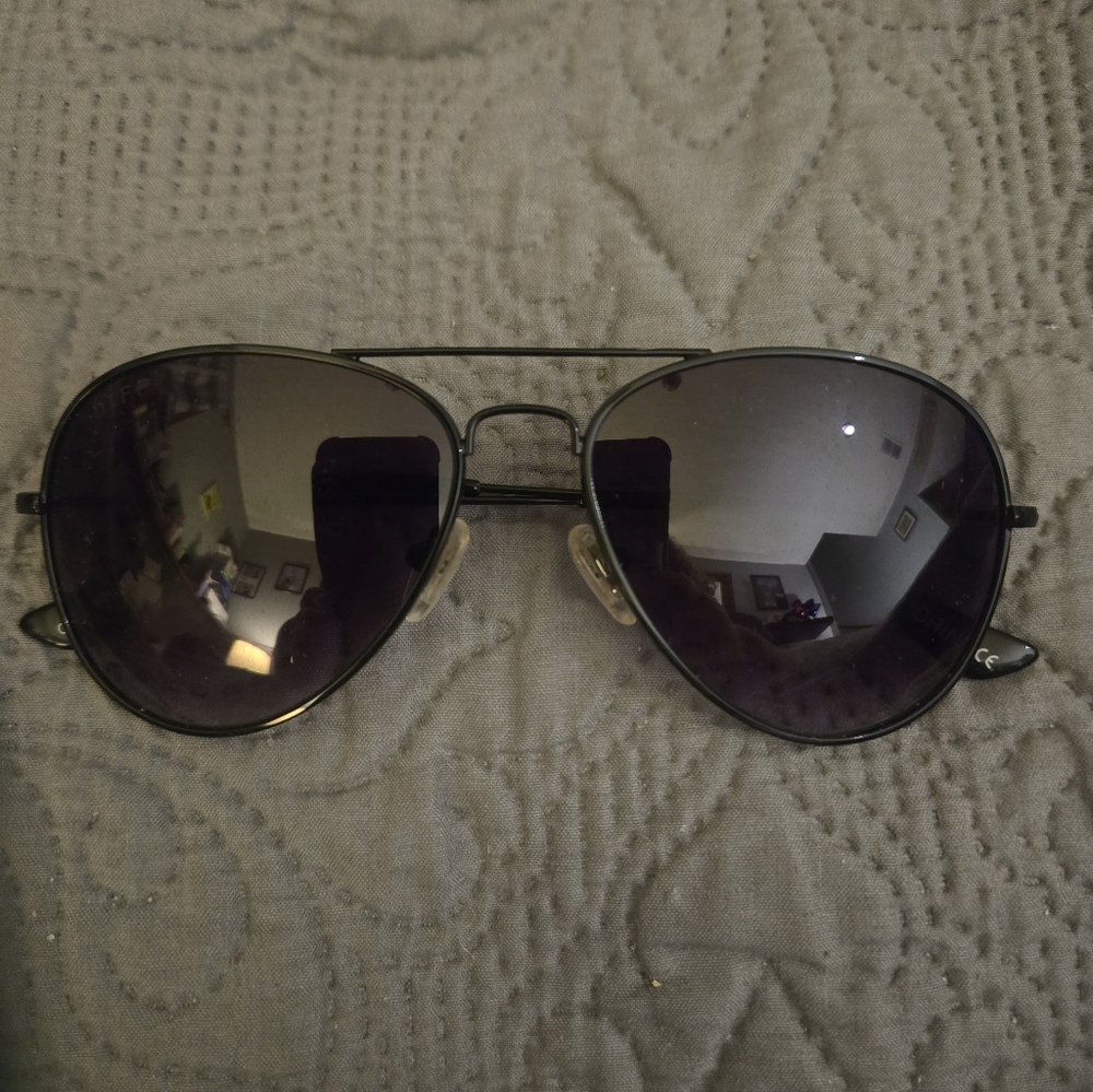 Black Aviator Sunglasses
